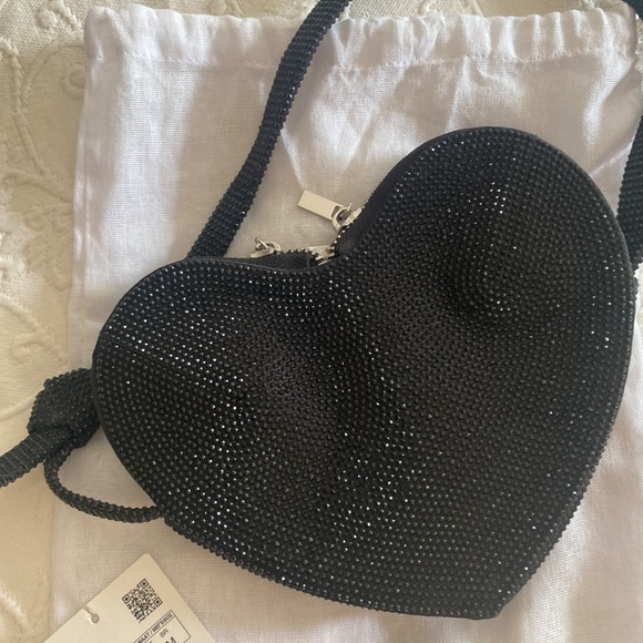 Zara sparkle black heart purse - Picture 2 of 2